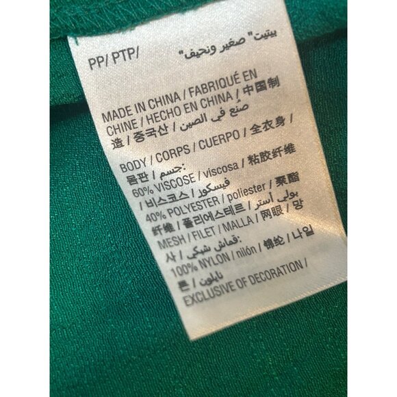 NWT Style & Co Womens Green Boho Lace Blouse PP Flowy V-Neck Long Sleeve 1774 - Picture 7 of 7